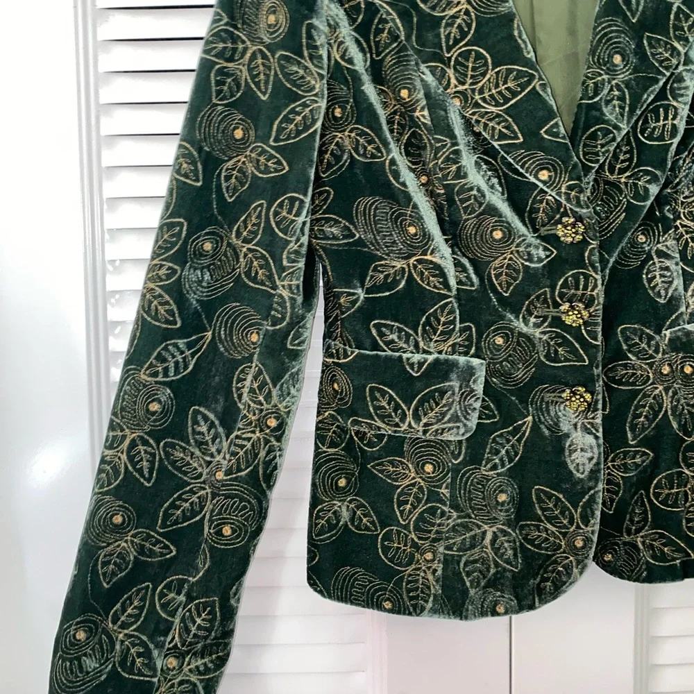 Kay Unger Velvet silk lined Blazer_5
